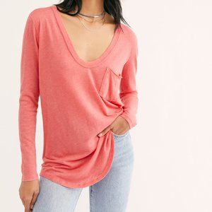 NWT Free People Betty Longsleeve / Sunset